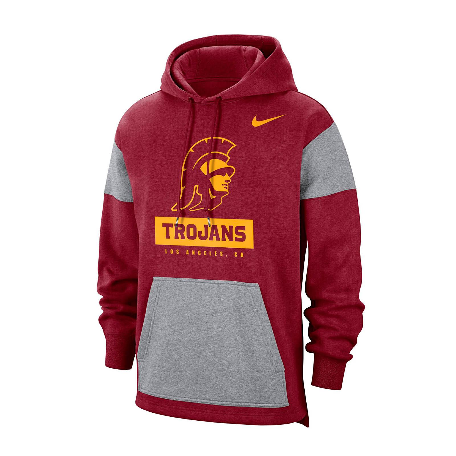 USC Trojans Men s Nike Cardinal Tommy Head Fan PO Hoodie USC Bookstores
